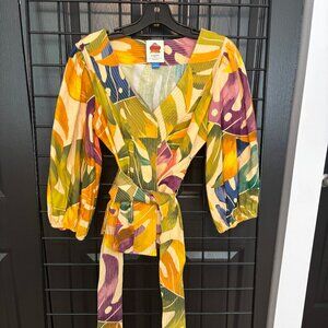 Farm Rio Multi-Color Blouse - Anthropologie